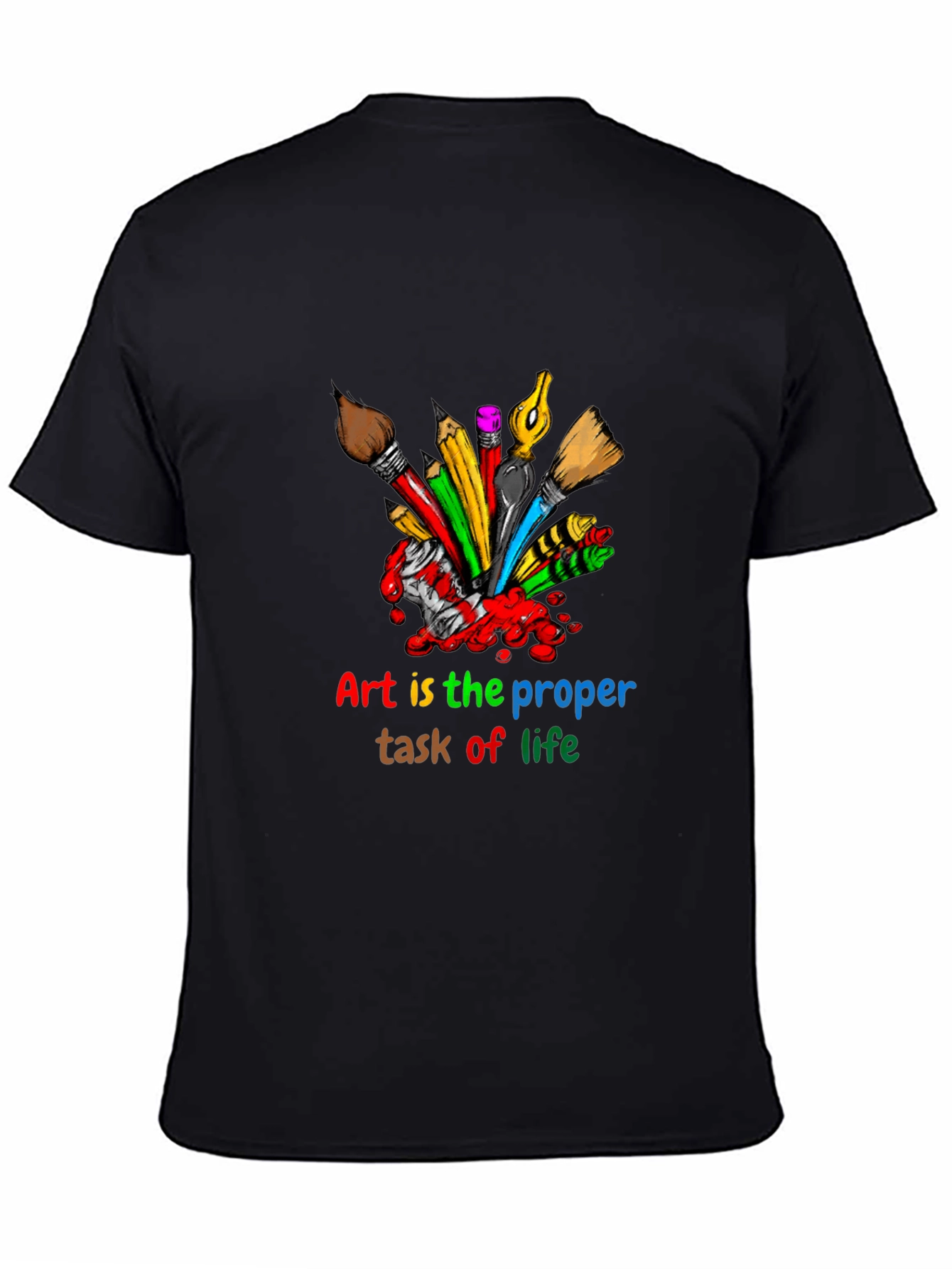Art is Life Tee: Colorful Creative Design