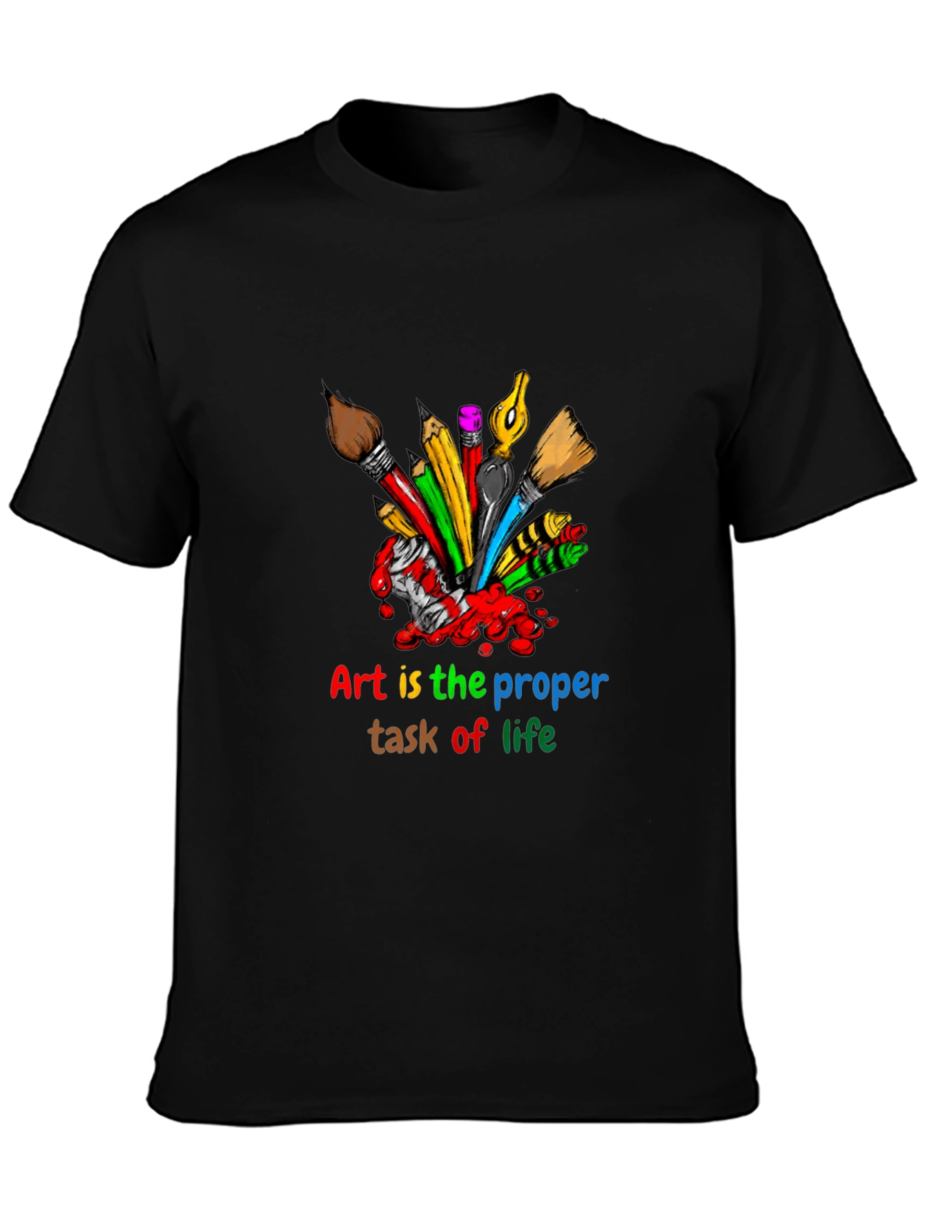 Art is Life Tee: Colorful Creative Design