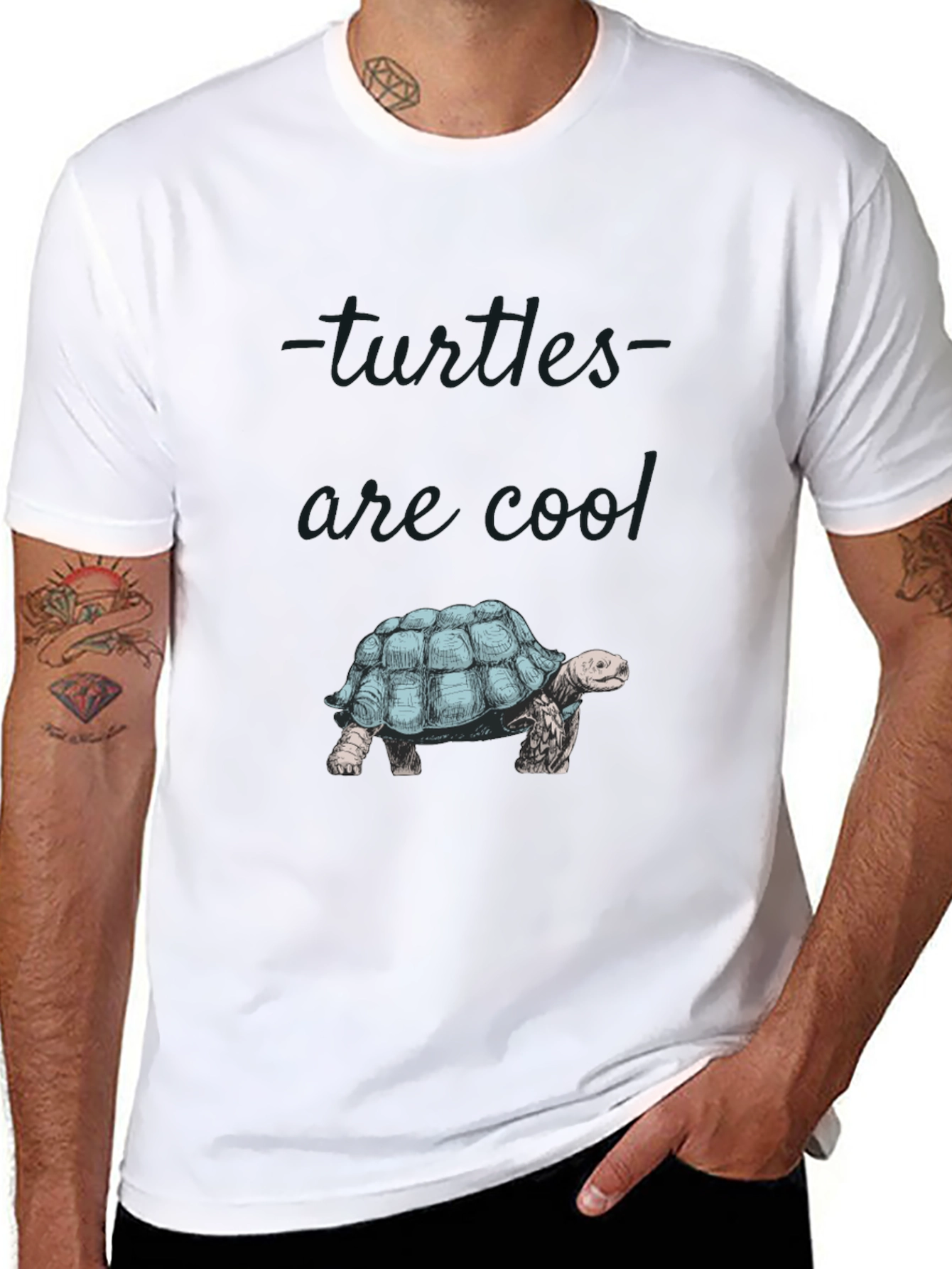 Cool Turtle Graphic Print Tee