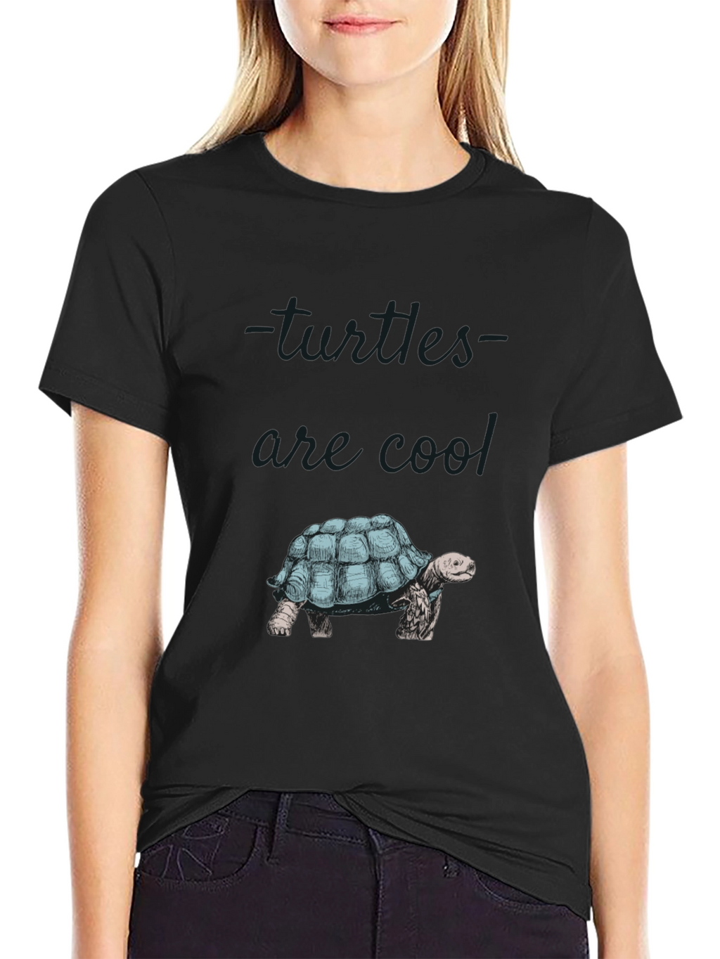 Cool Turtle Graphic Print Tee