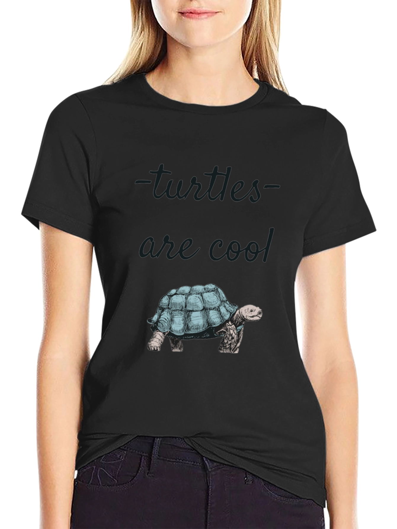 Cool Turtle Graphic Print Tee