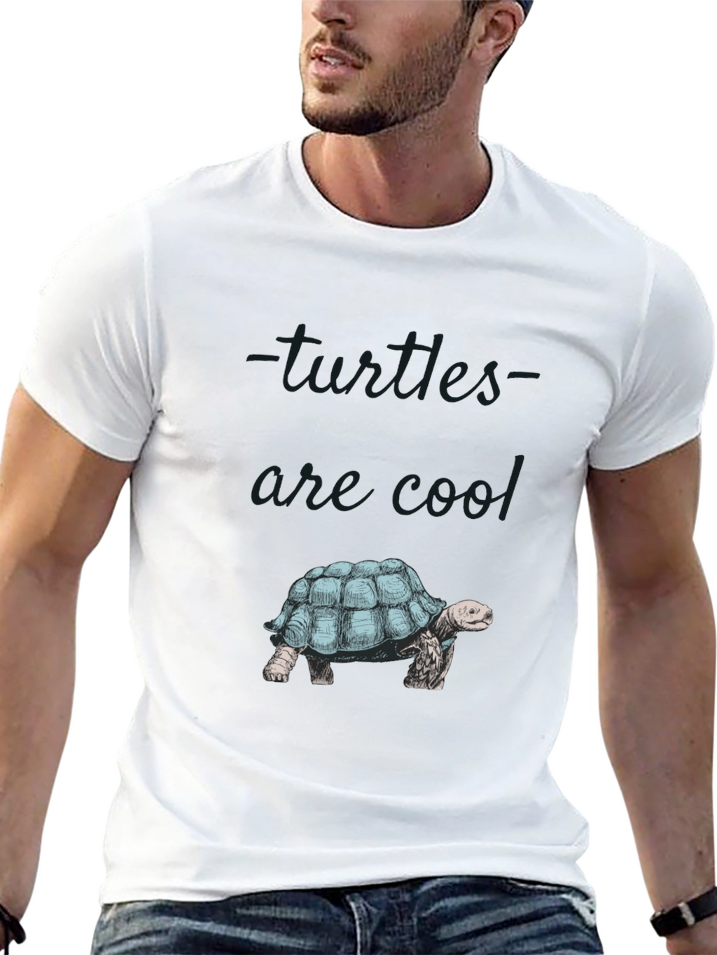 Cool Turtle Graphic Print Tee