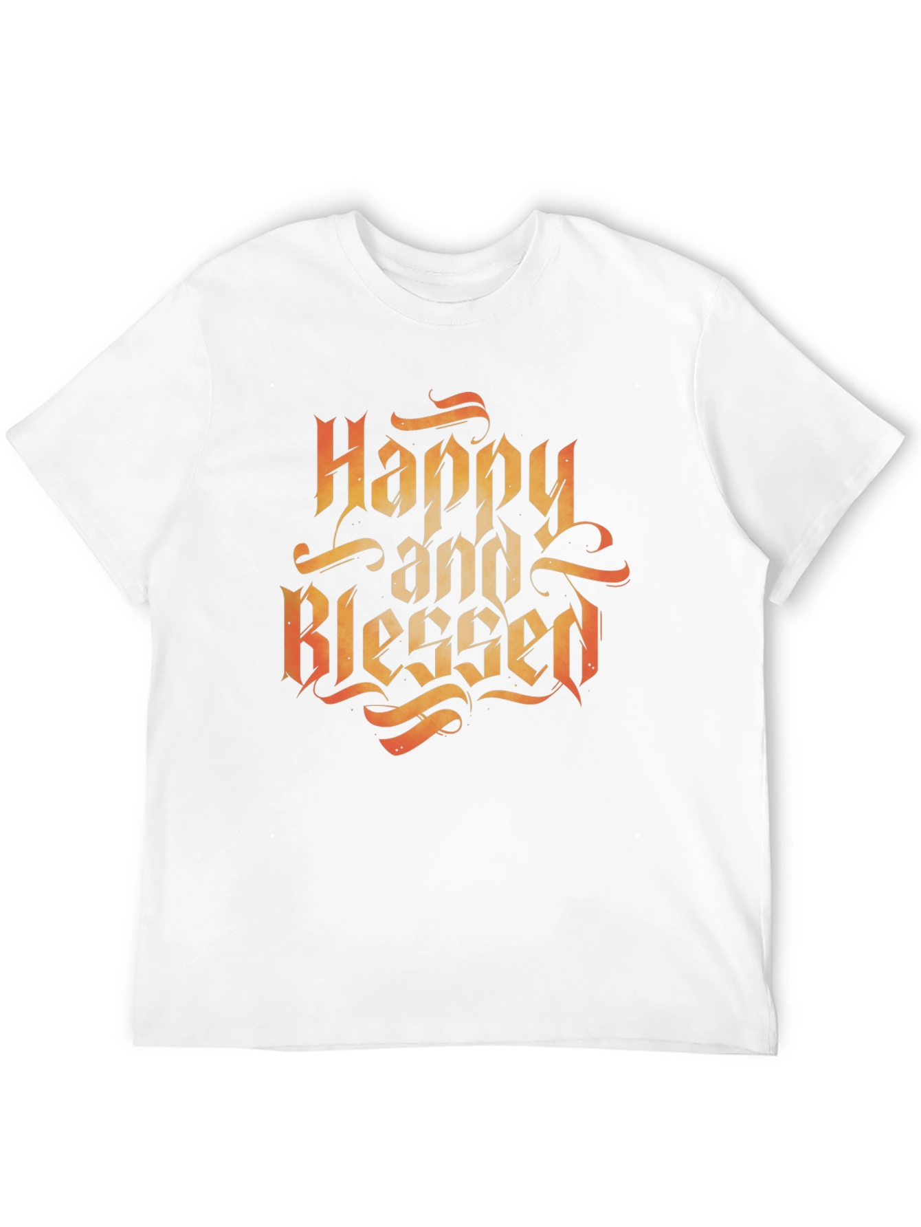 Happy and Blessed Black Graphic Tee Shirt