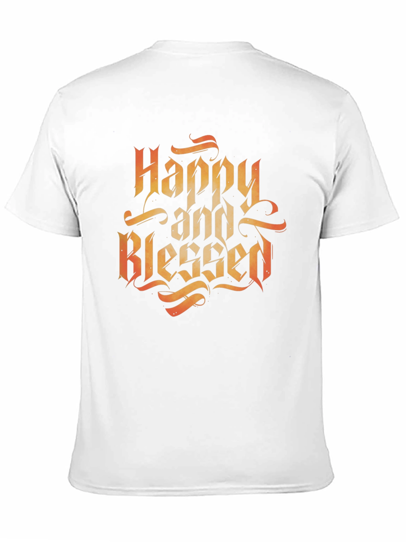 Happy and Blessed Black Graphic Tee Shirt