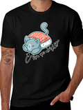 Sushi Cat Are you alright? Black Tee