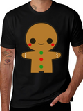 Gingerbread Man Graphic Tee - Festive Holiday Shirt