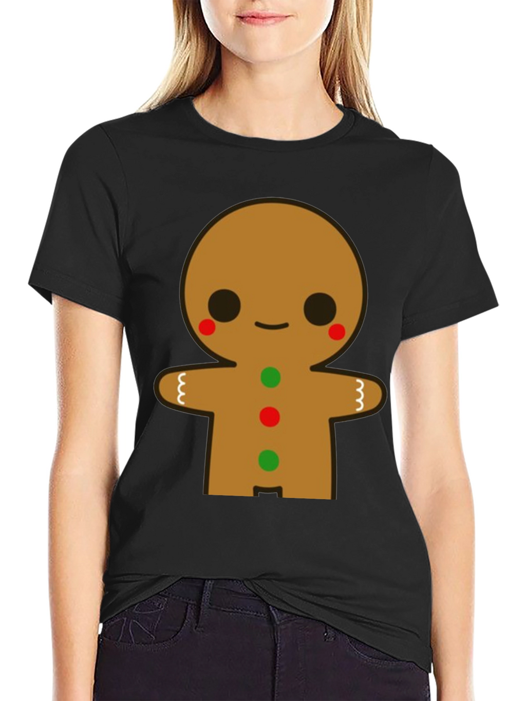 Gingerbread Man Graphic Tee - Festive Holiday Shirt