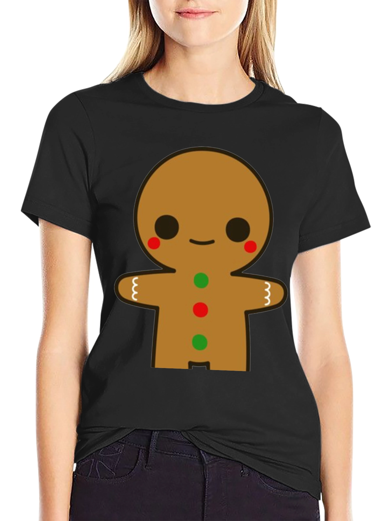 Gingerbread Man Graphic Tee - Festive Holiday Shirt