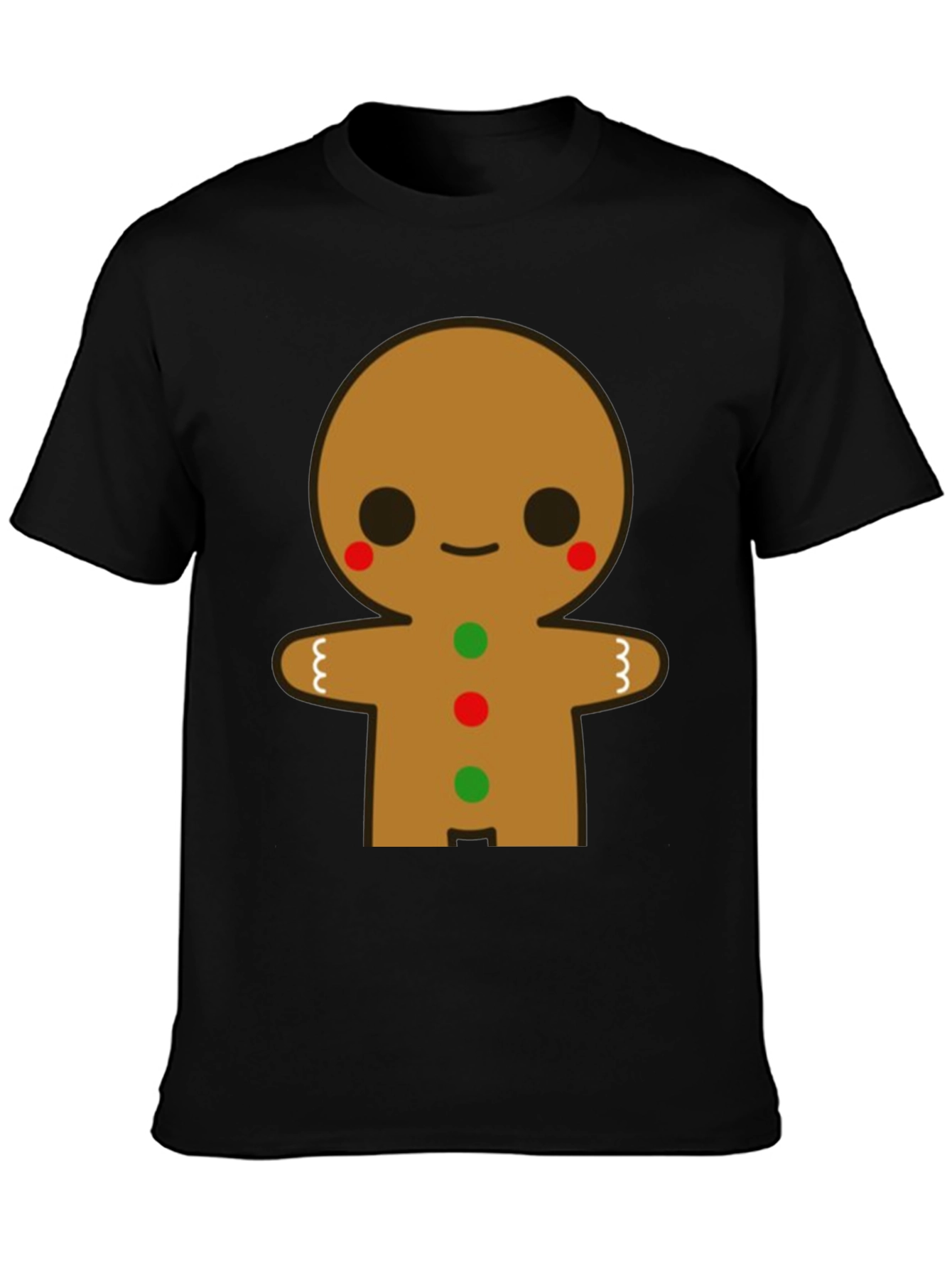 Gingerbread Man Graphic Tee - Festive Holiday Shirt