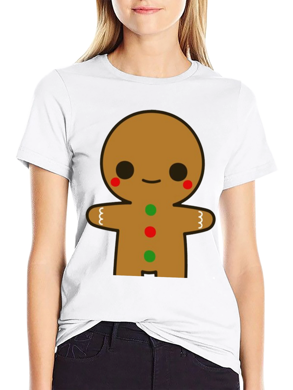 Gingerbread Man Graphic Tee - Festive Holiday Shirt