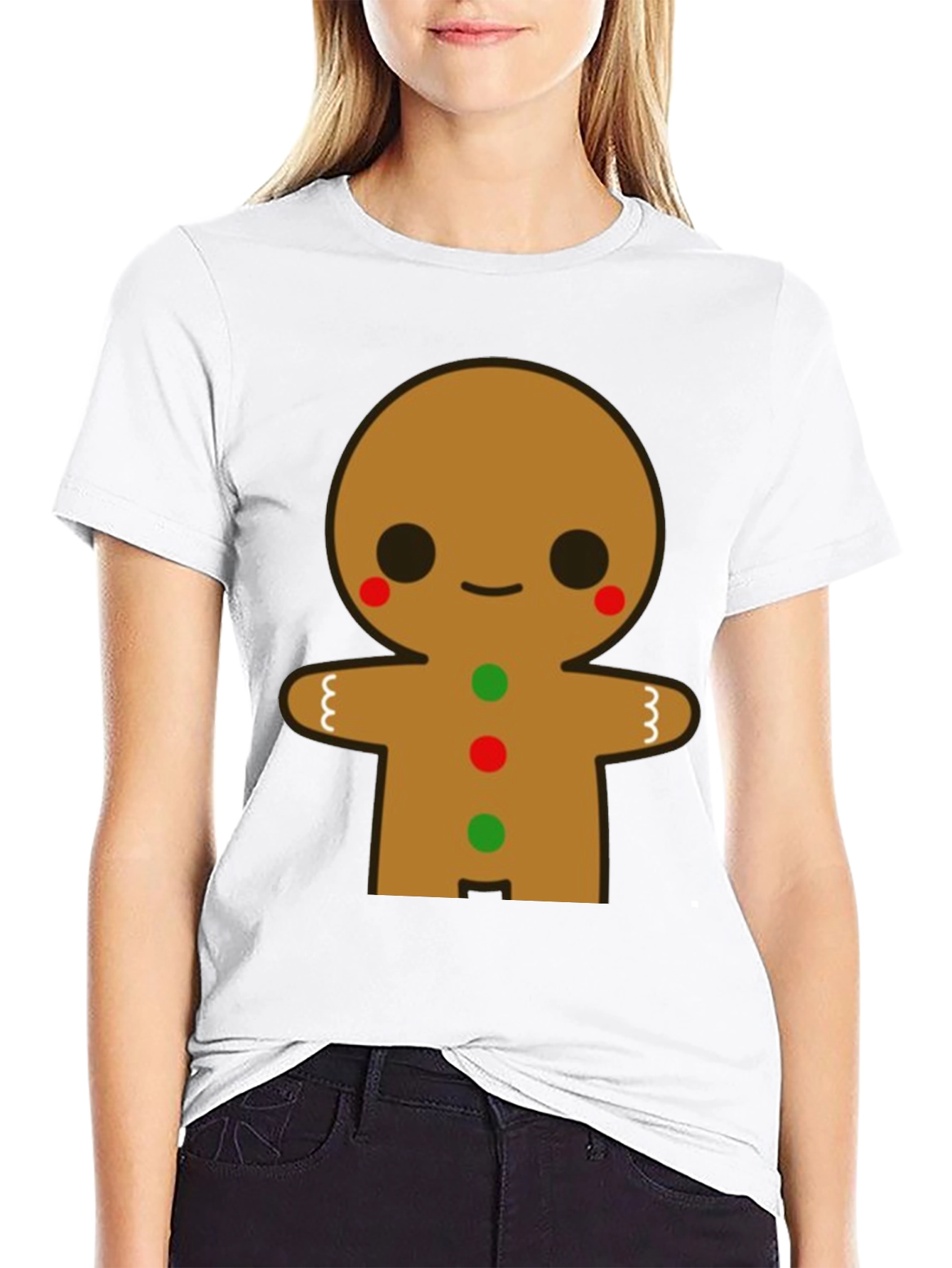 Gingerbread Man Graphic Tee - Festive Holiday Shirt