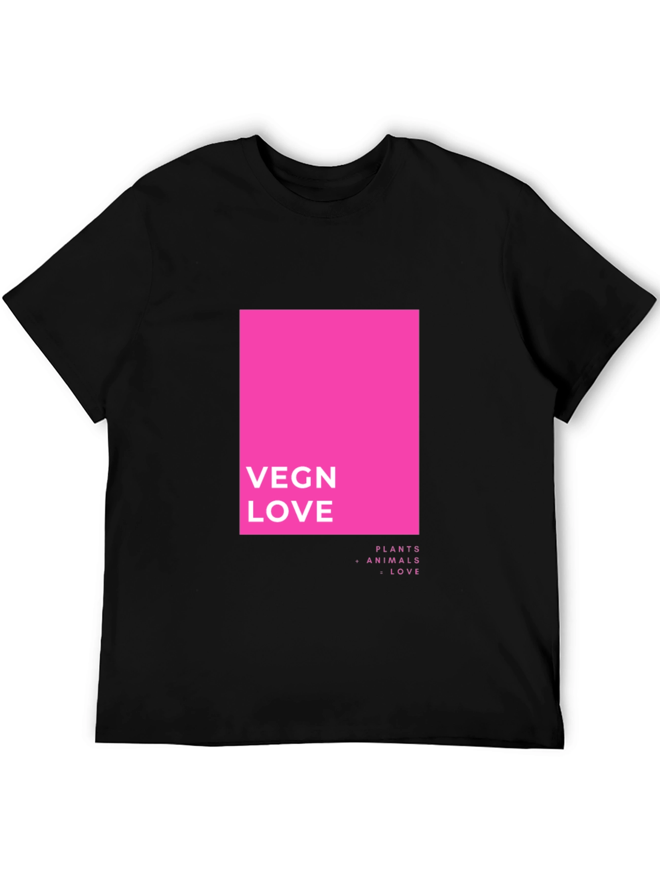 Vegan Love T-Shirt - Plants Animals Love Graphic Tee