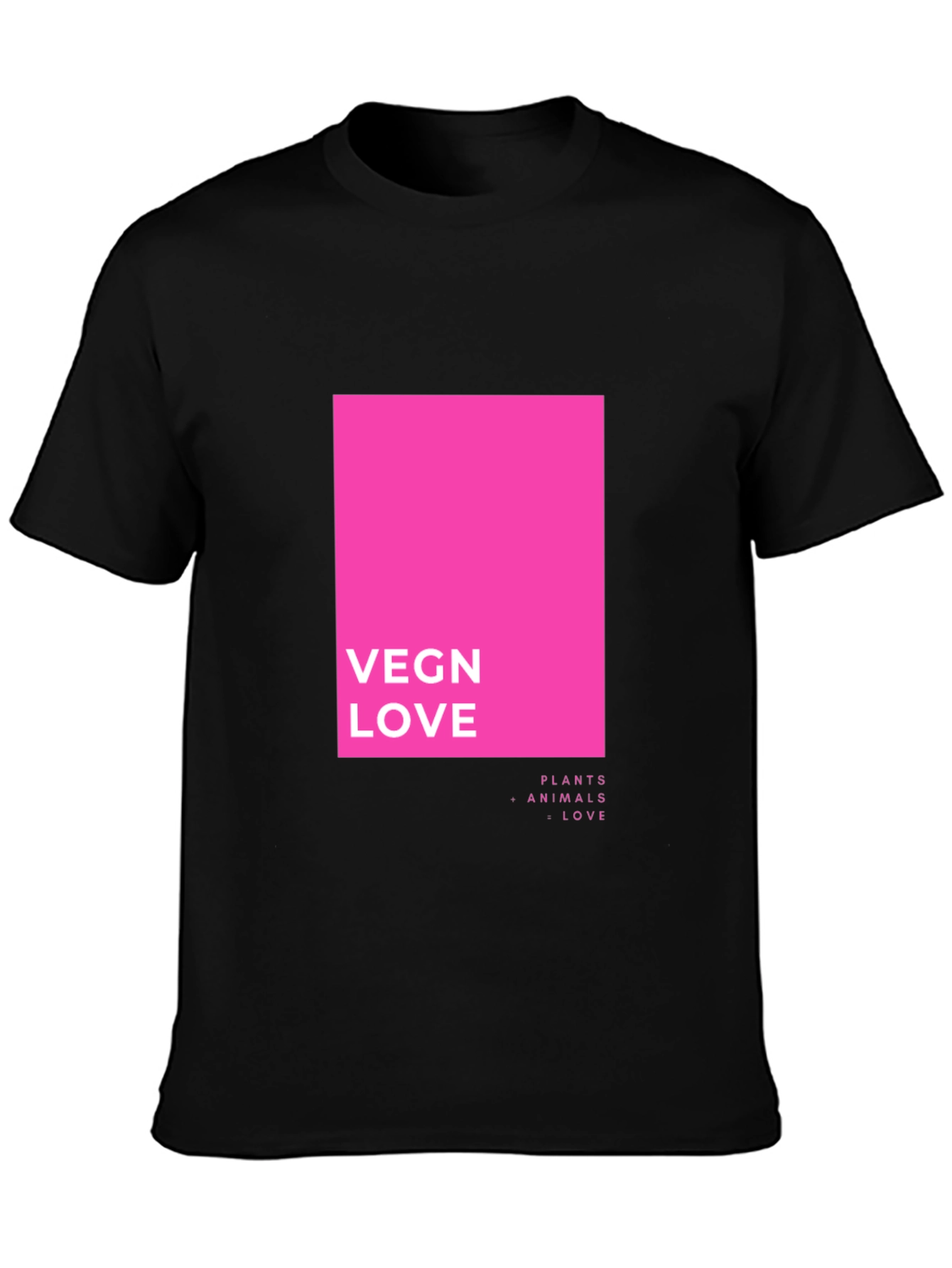 Vegan Love T-Shirt - Plants Animals Love Graphic Tee