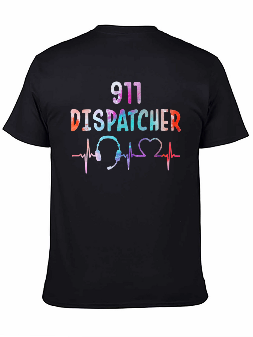 911 Dispatcher Heartbeat Graphic T-Shirt