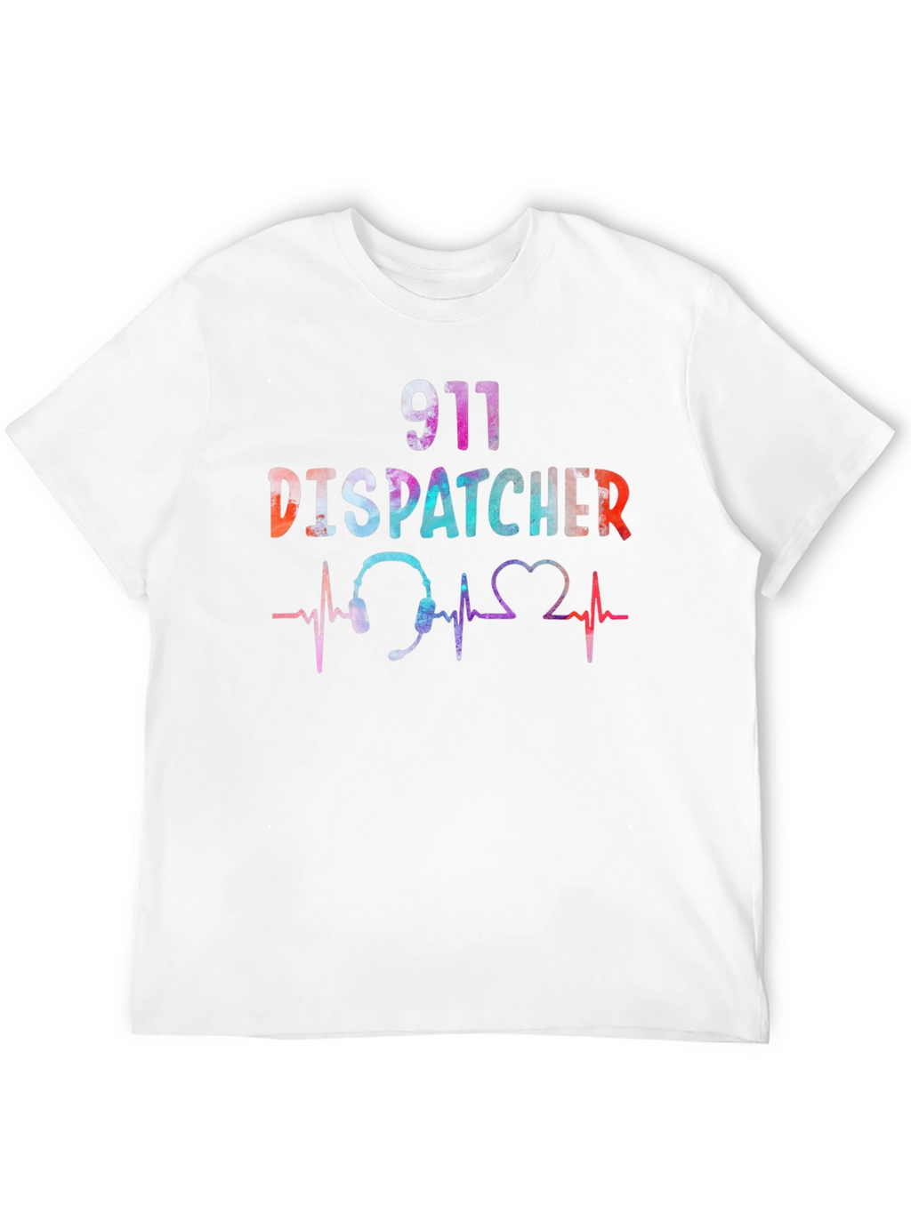 911 Dispatcher Heartbeat Graphic T-Shirt