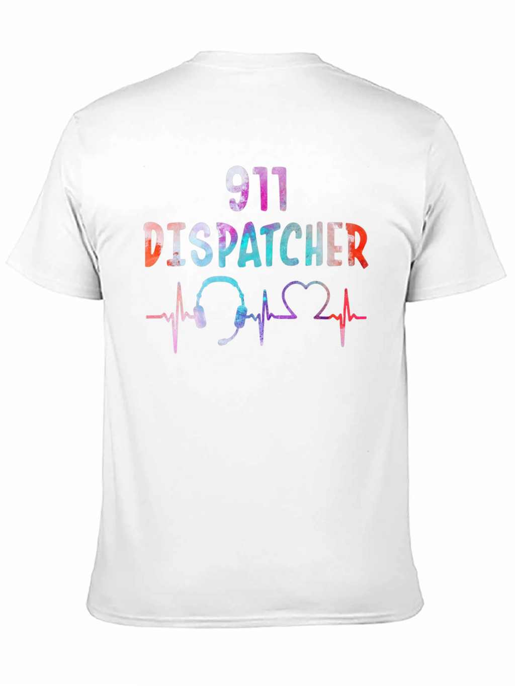 911 Dispatcher Heartbeat Graphic T-Shirt