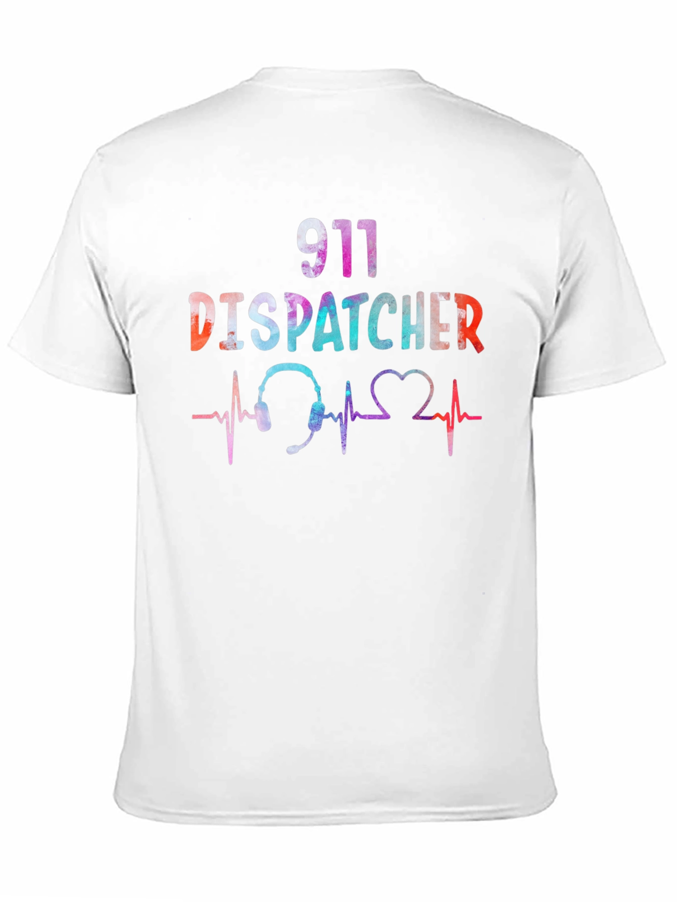 911 Dispatcher Heartbeat Graphic T-Shirt