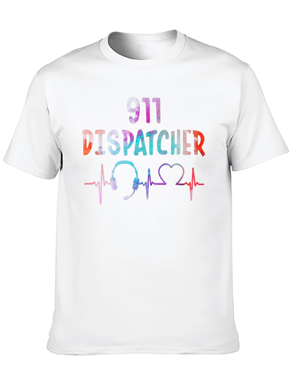911 Dispatcher Heartbeat Graphic T-Shirt