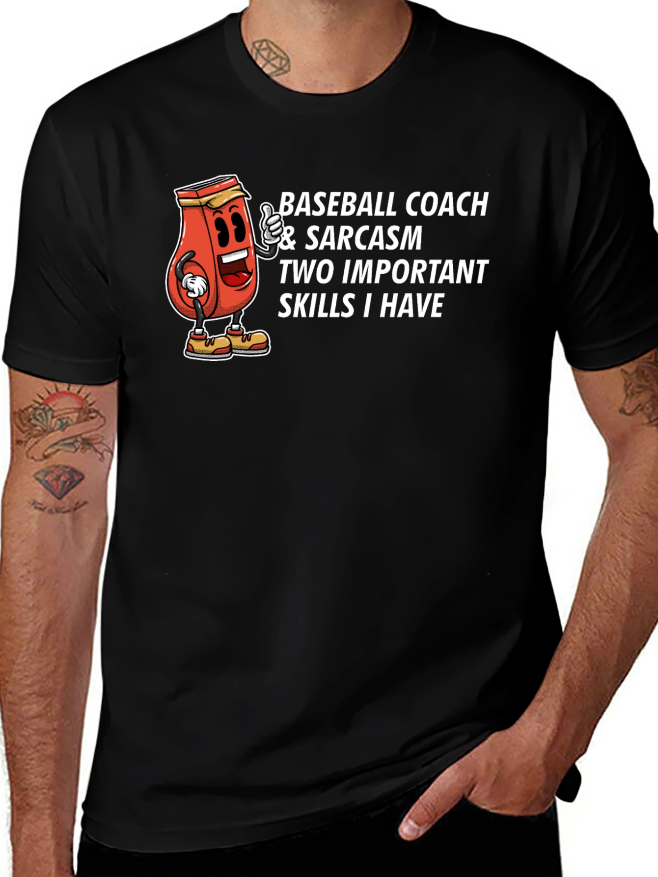 Baseball Coach & Sarcasm T-Shirt