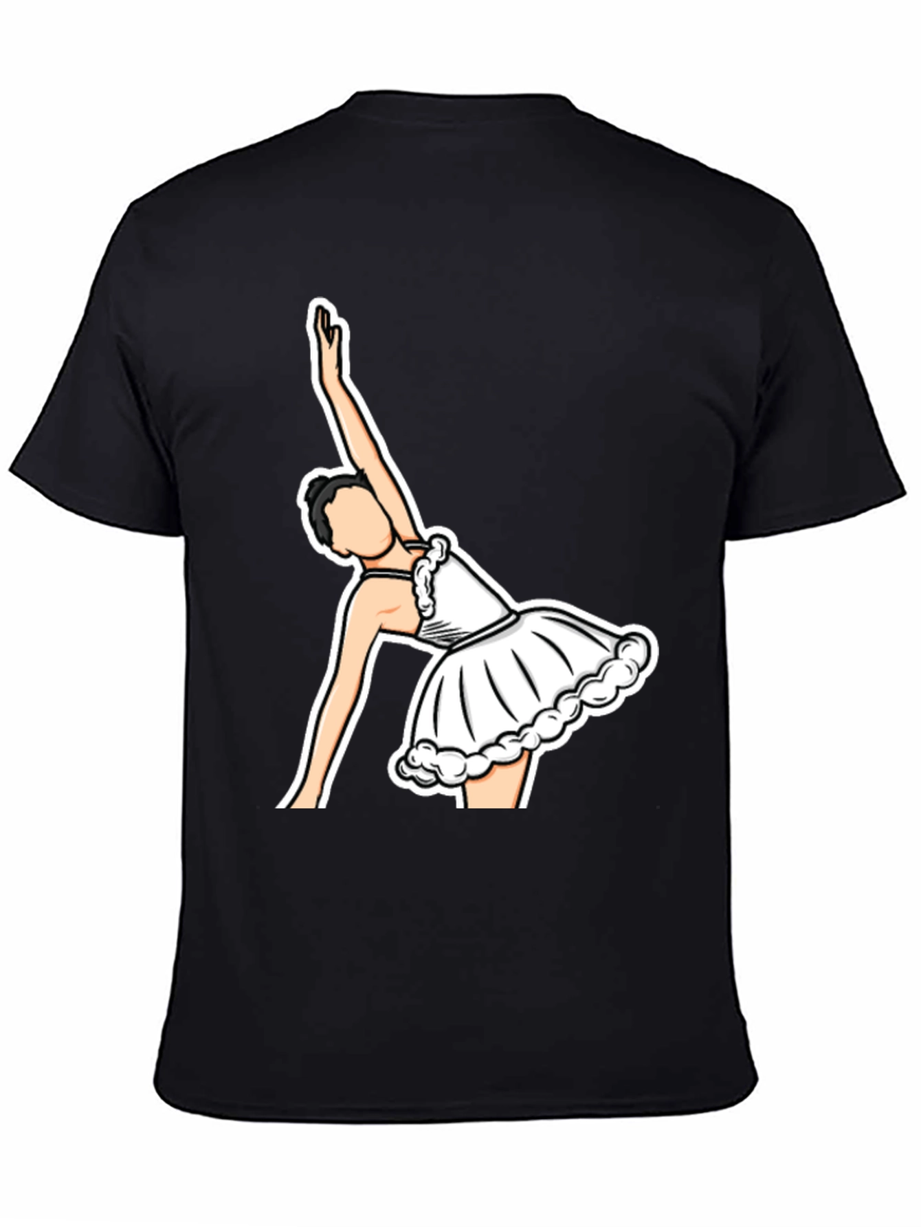 Ballerina Graphic T-Shirt - Black Cotton Tee