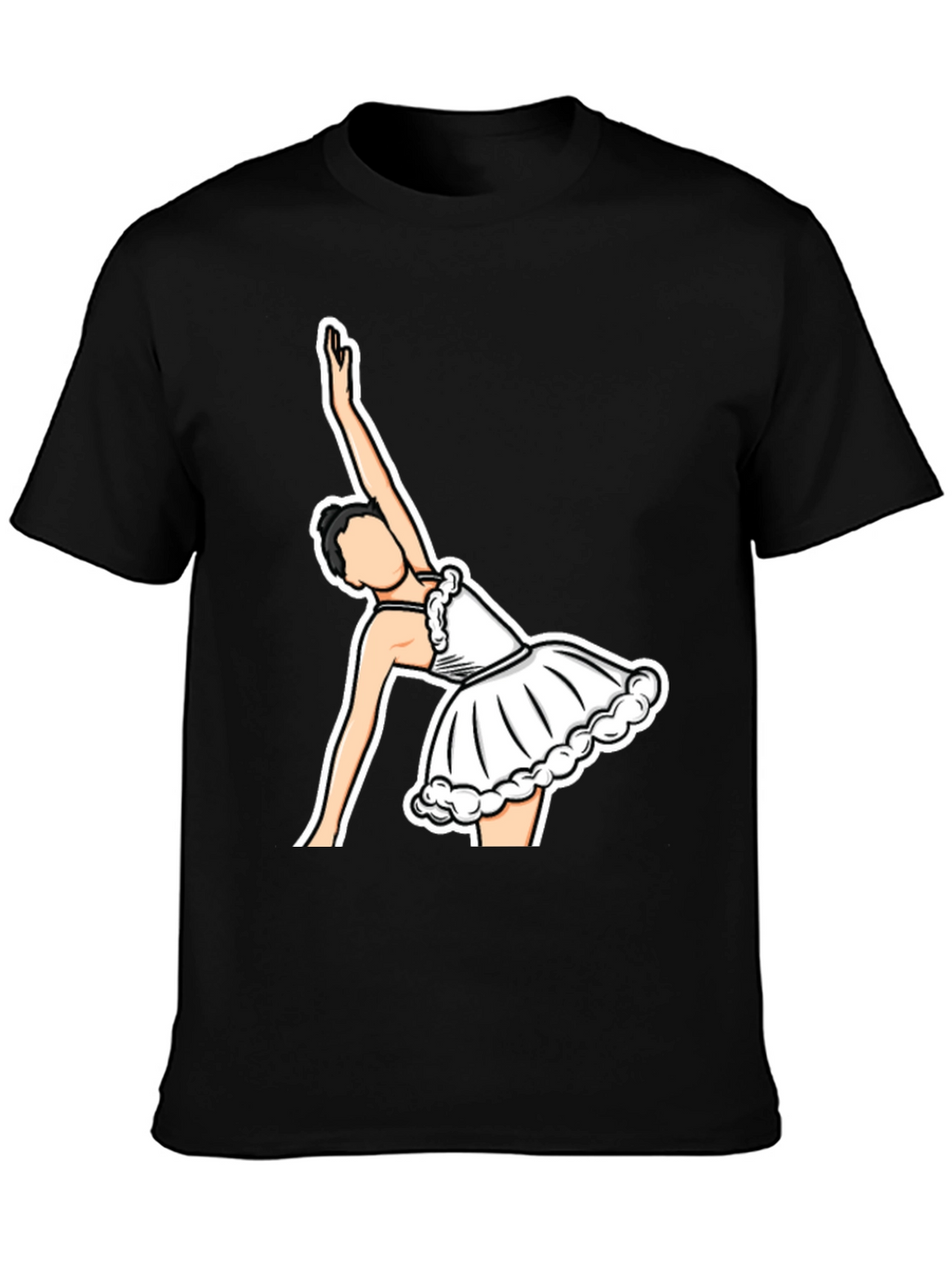 Ballerina Graphic T-Shirt - Black Cotton Tee