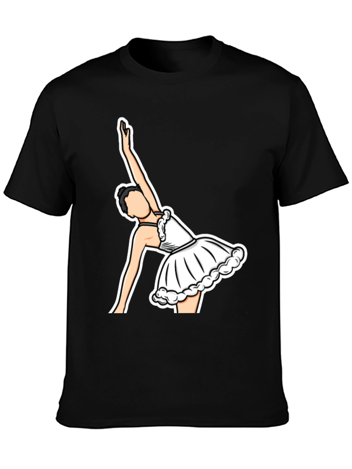 Ballerina Graphic T-Shirt - Black Cotton Tee