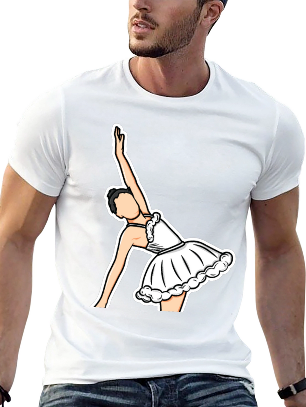 Ballerina Graphic T-Shirt - Black Cotton Tee