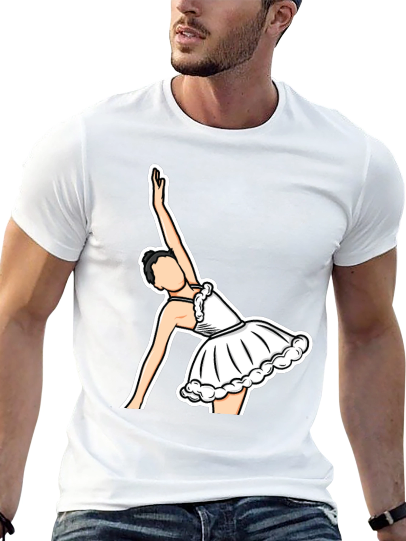 Ballerina Graphic T-Shirt - Black Cotton Tee