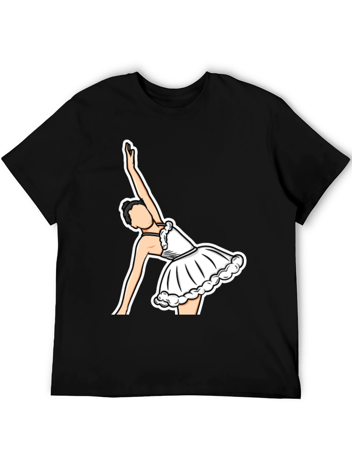 Ballerina Graphic T-Shirt - Black Cotton Tee