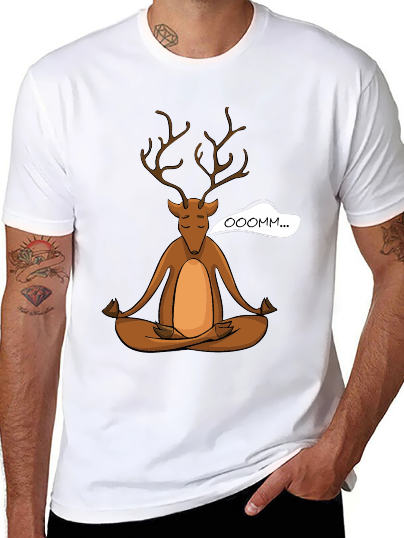 Zen Deer T-Shirt - Meditating Buck Tee