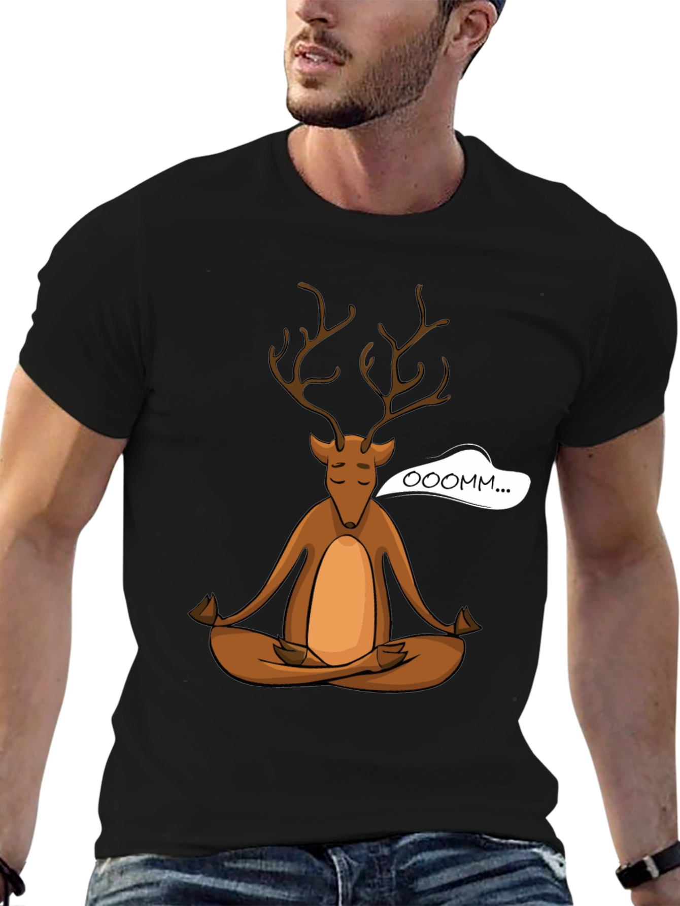Zen Deer T-Shirt - Meditating Buck Tee