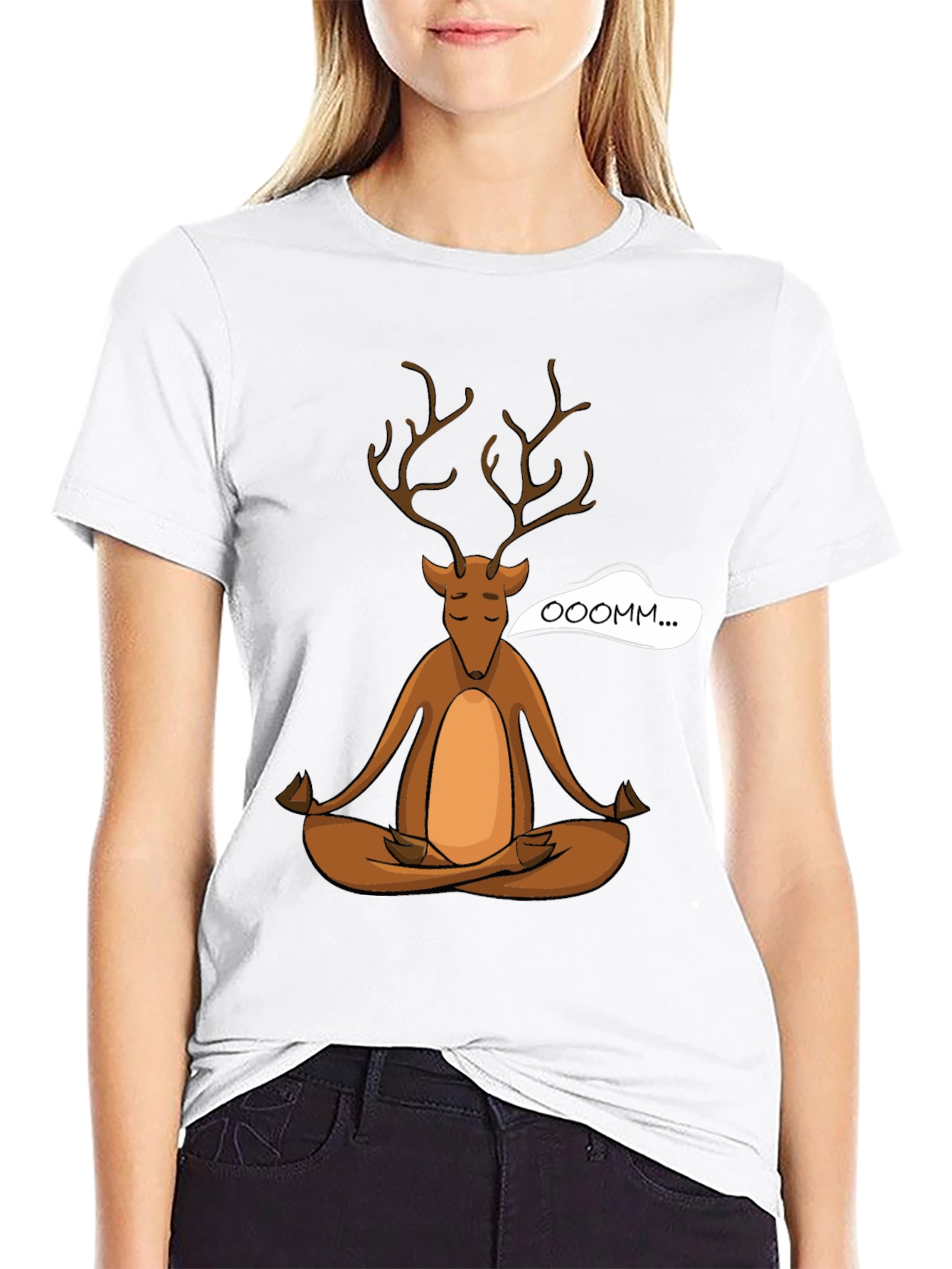 Zen Deer T-Shirt - Meditating Buck Tee