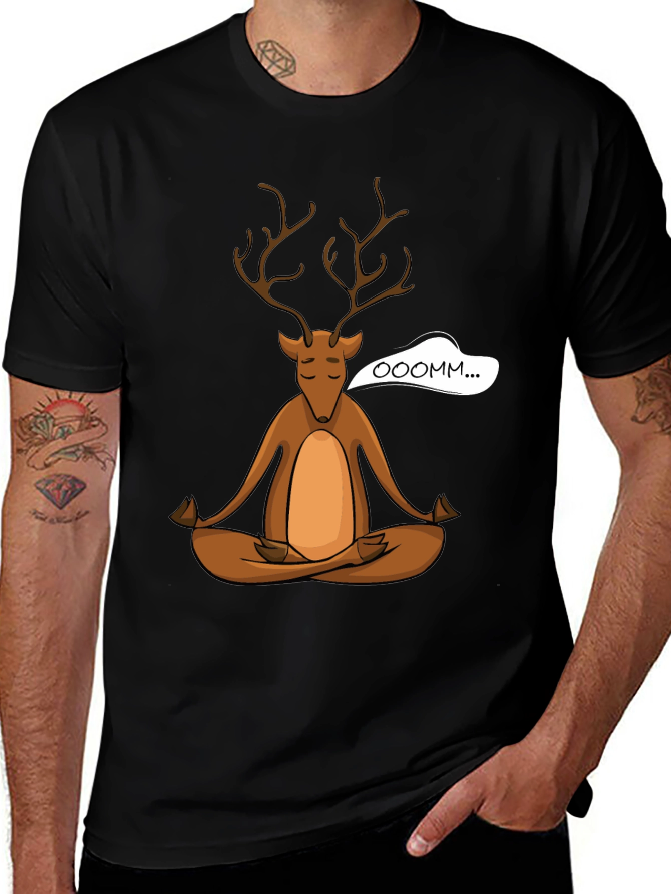 Zen Deer T-Shirt - Meditating Buck Tee