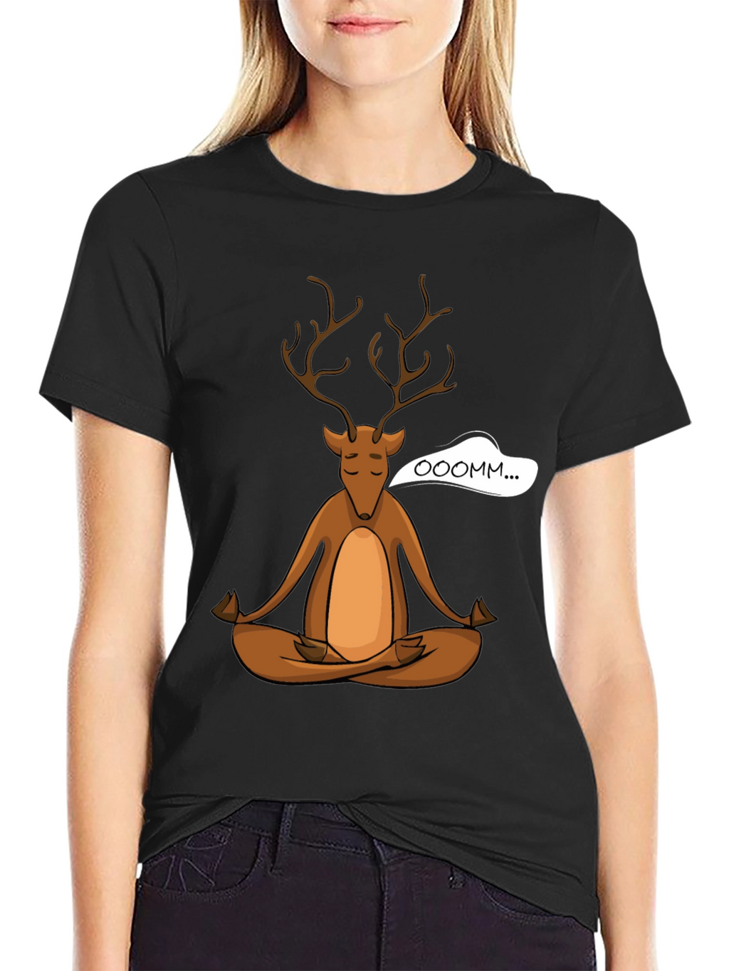 Zen Deer T-Shirt - Meditating Buck Tee
