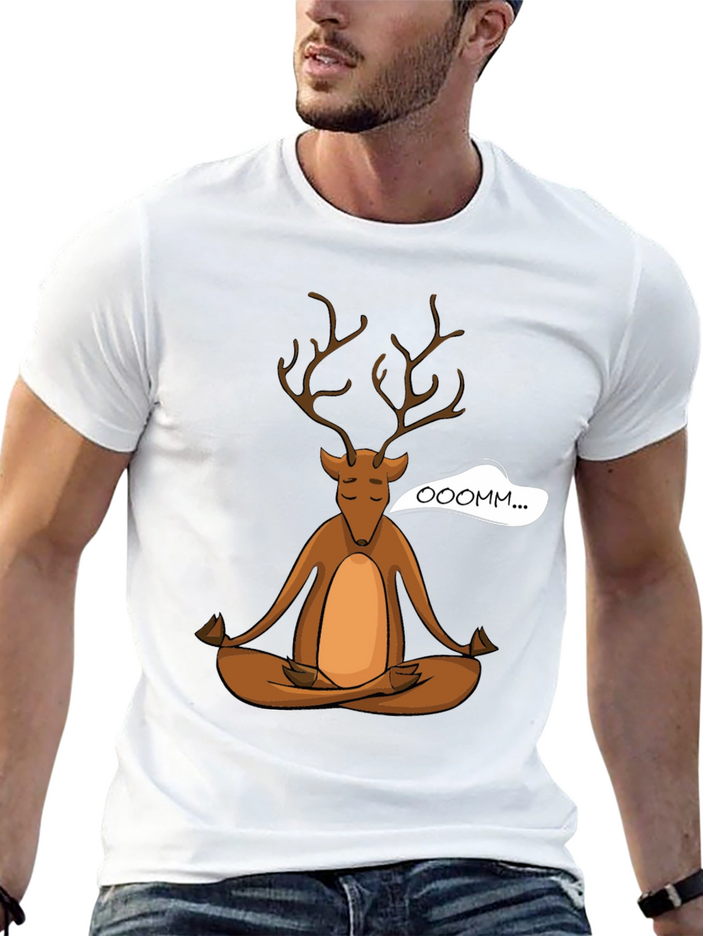 Zen Deer T-Shirt - Meditating Buck Tee