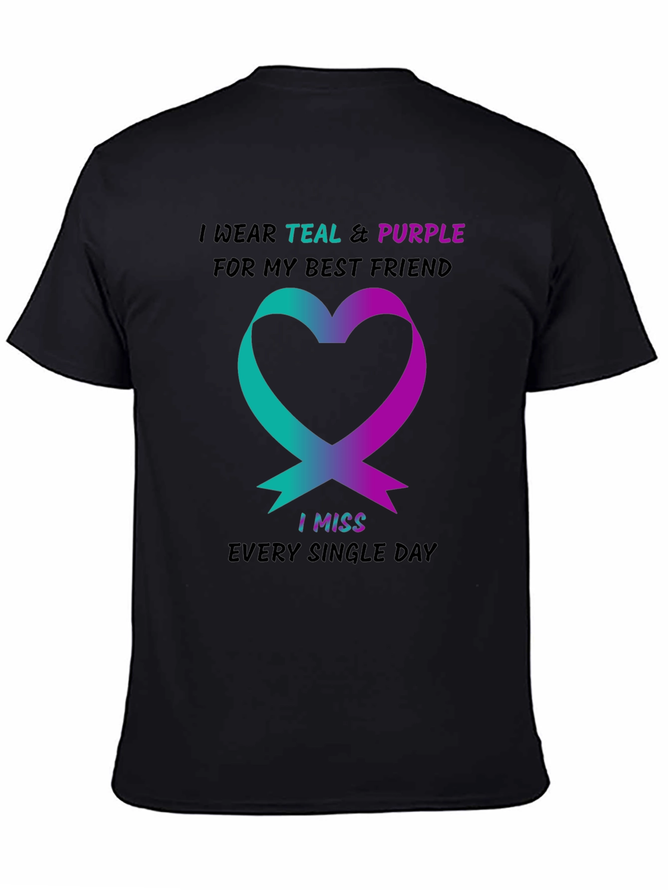 Teal & Purple Ribbon Best Friend T-Shirt