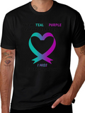 Teal & Purple Ribbon Best Friend T-Shirt