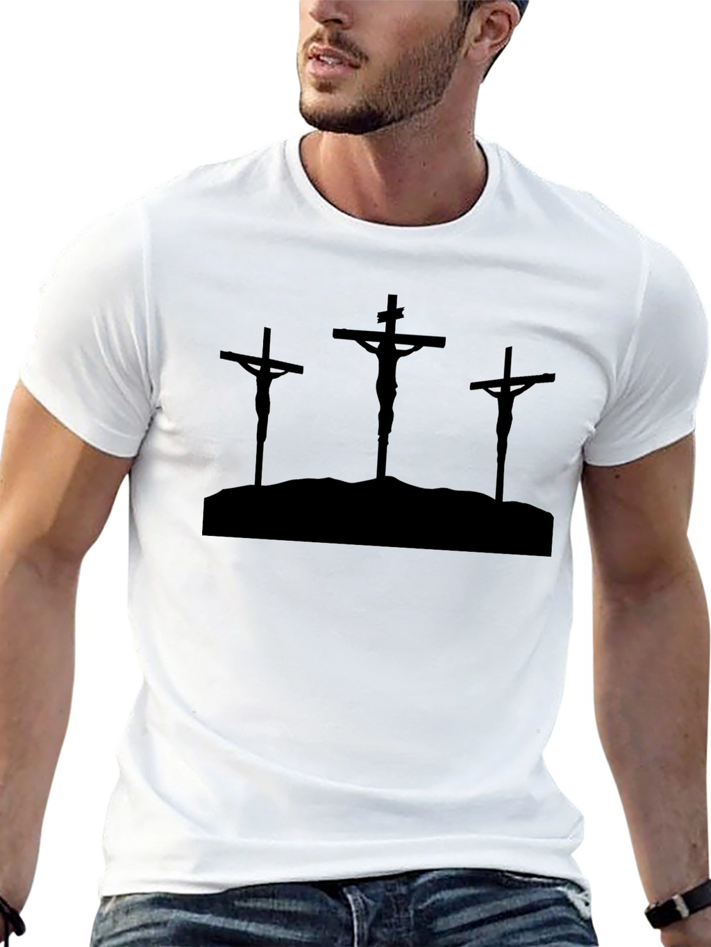 Three Crosses Silhouette T-Shirt