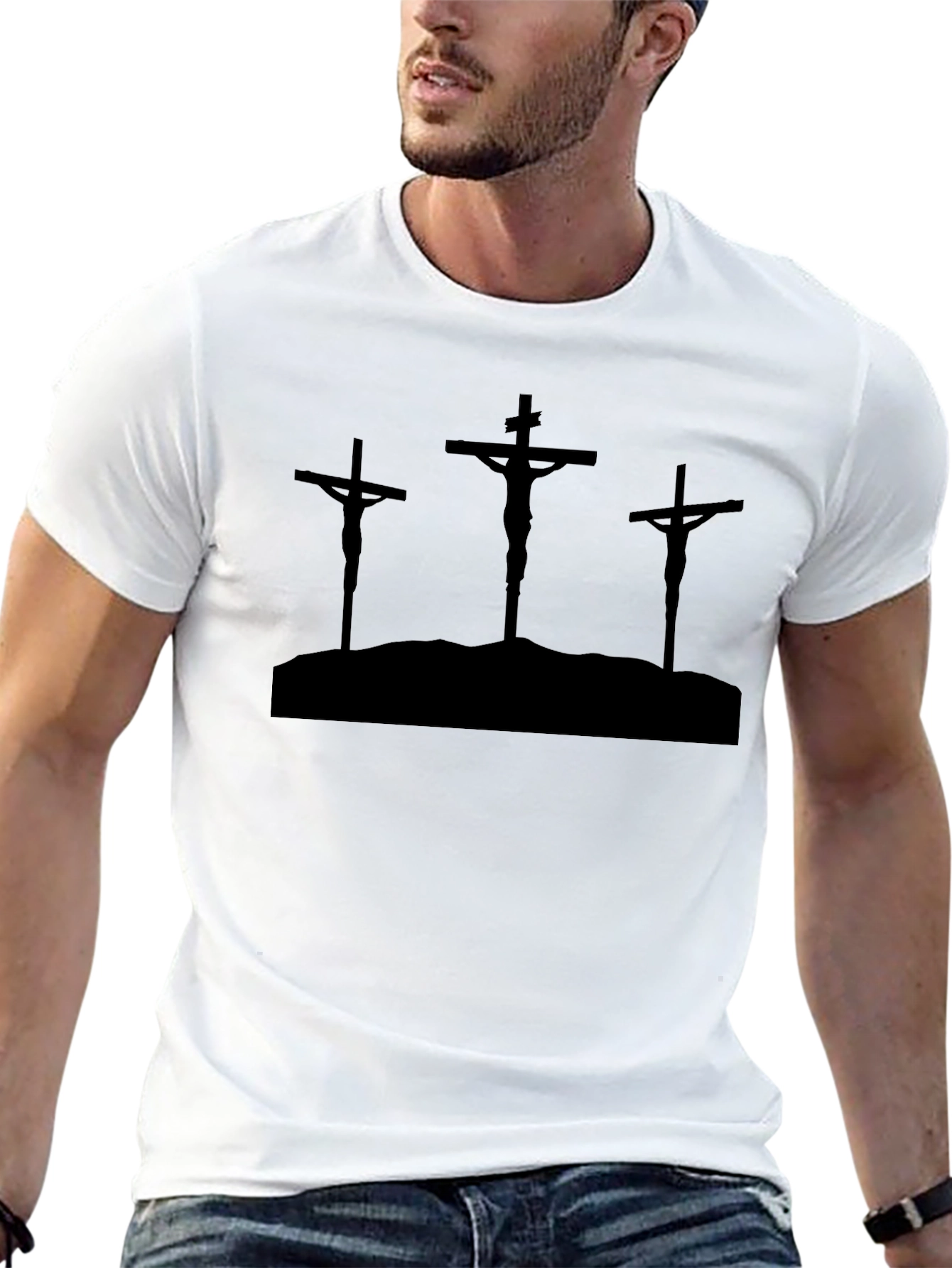 Three Crosses Silhouette T-Shirt