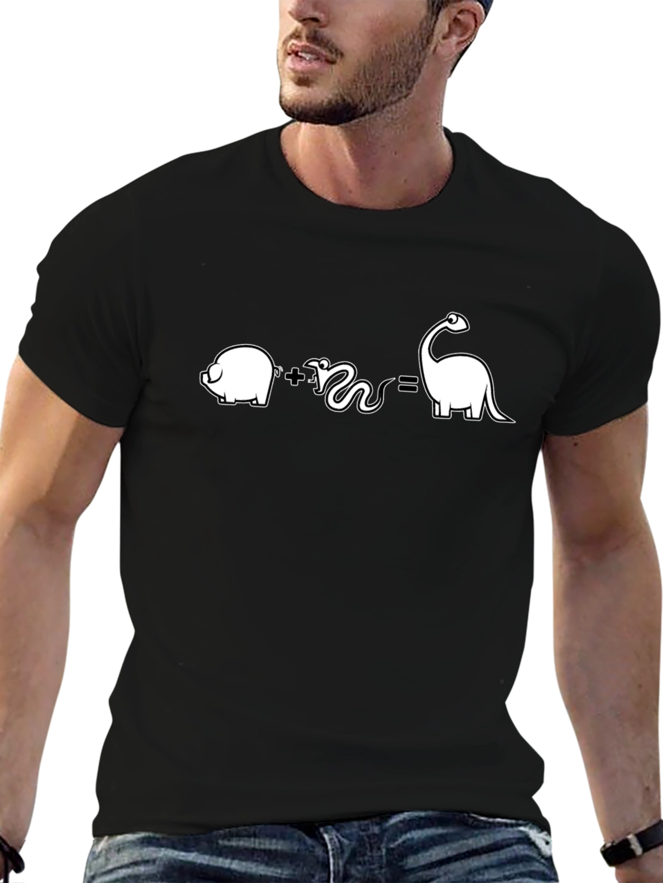 Pig Plus Snake Equals Dino T-Shirt