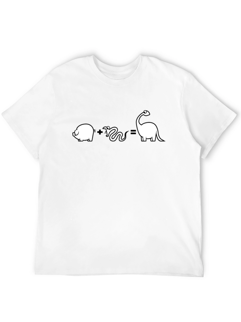 Pig Plus Snake Equals Dino T-Shirt