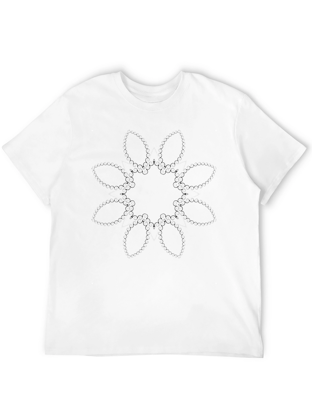Abstract Floral Graphic Black T-Shirt