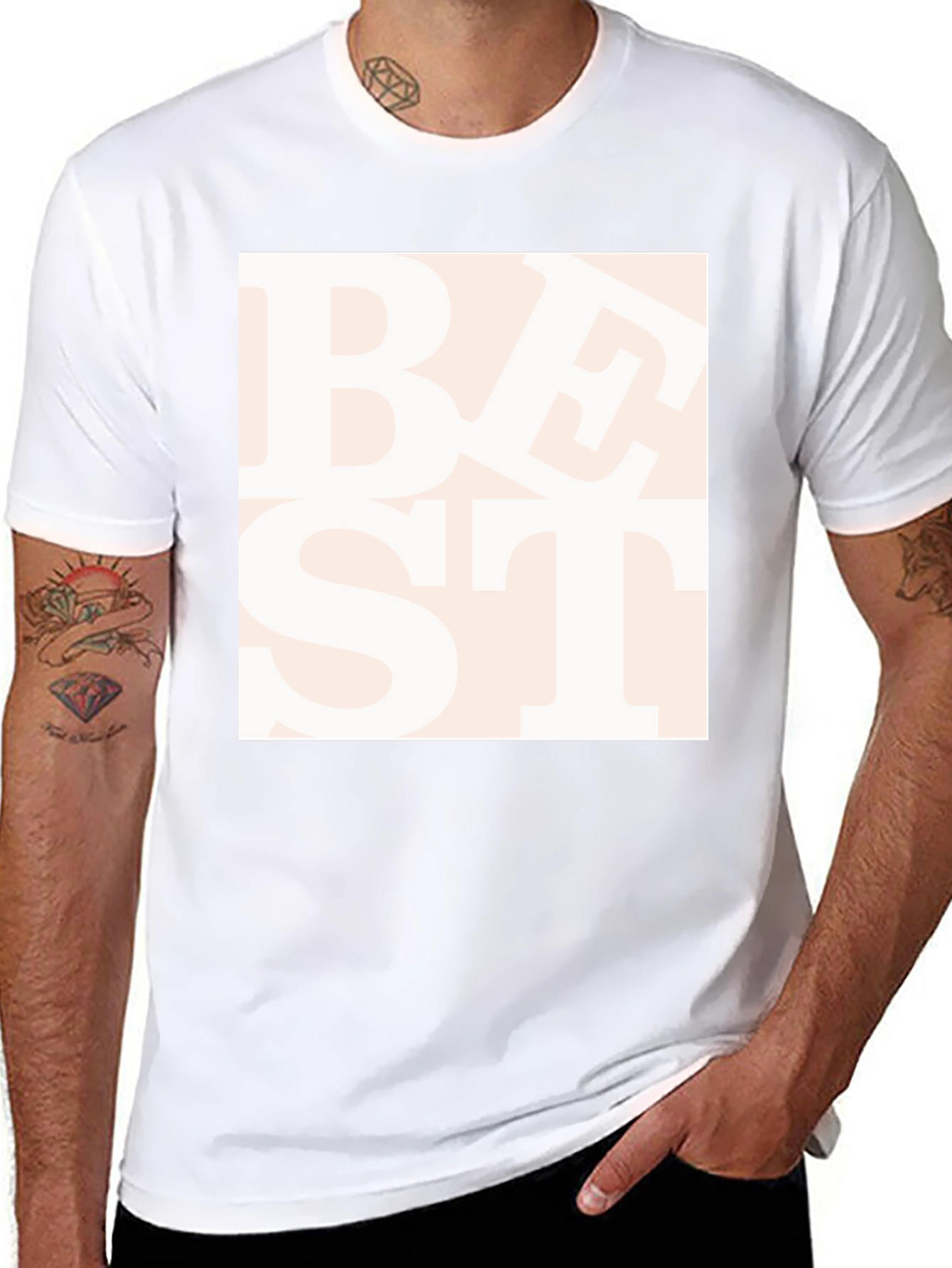 Trendy Best Text Graphic Black T-Shirt