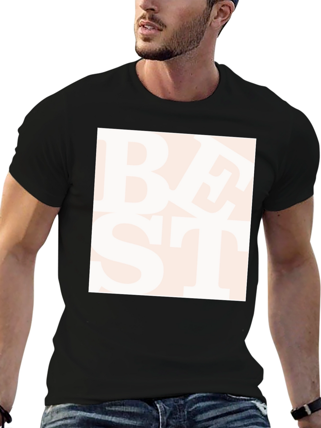 Trendy Best Text Graphic Black T-Shirt