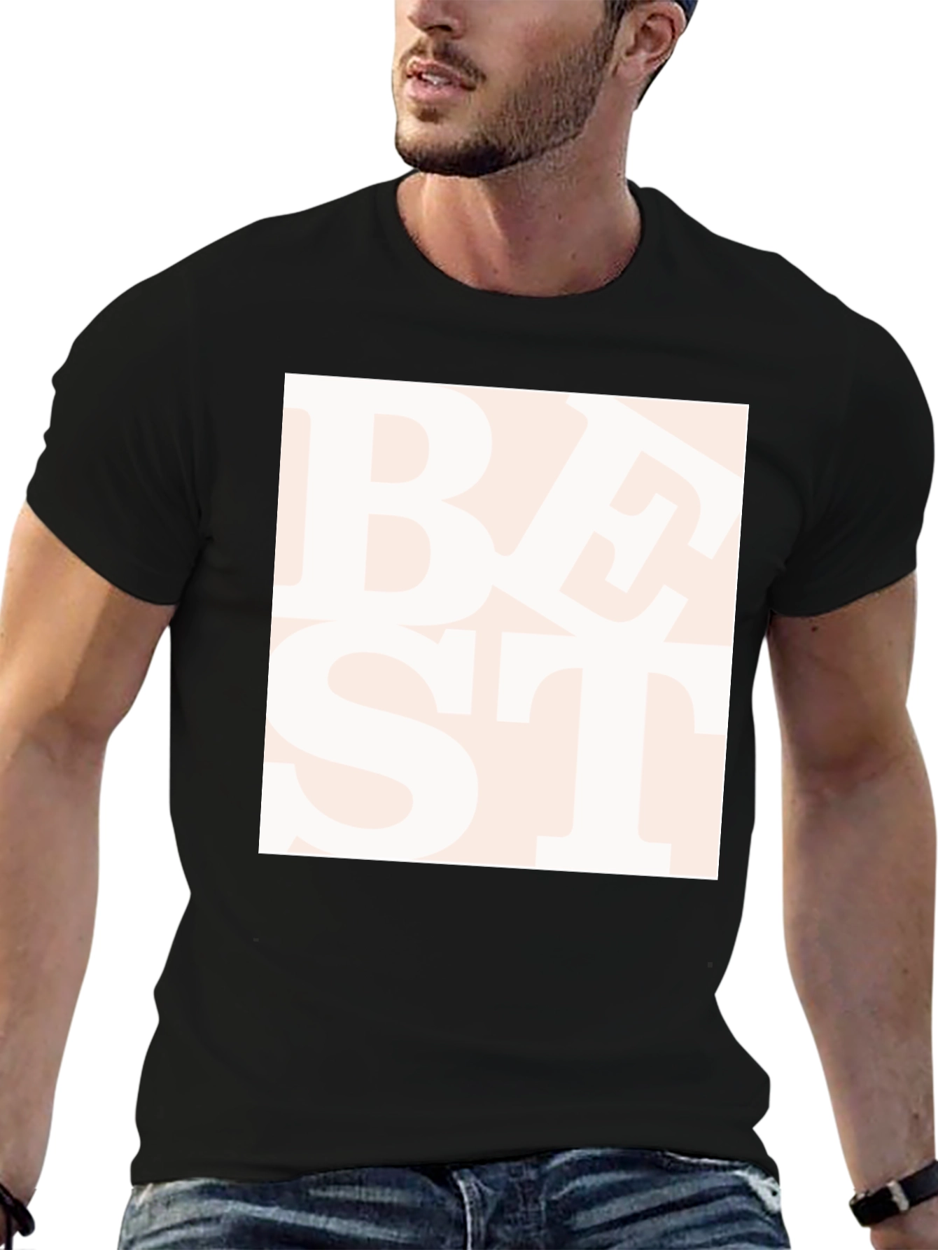 Trendy Best Text Graphic Black T-Shirt