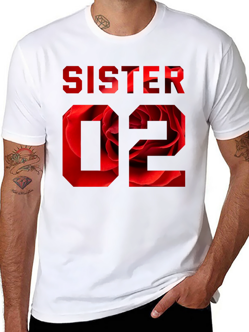 Sister 02 Floral Graphic T-Shirt
