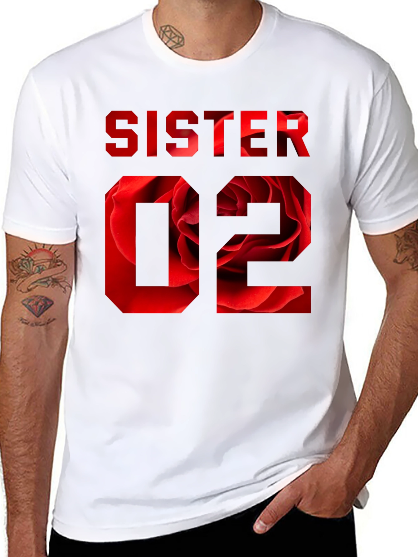 Sister 02 Floral Graphic T-Shirt