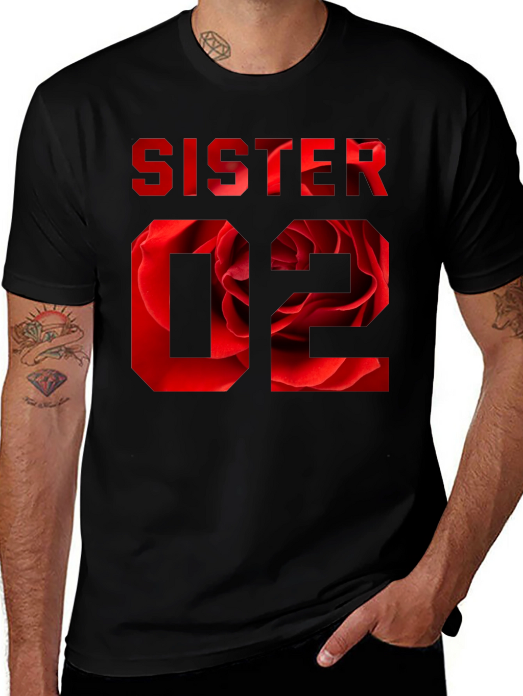 Sister 02 Floral Graphic T-Shirt