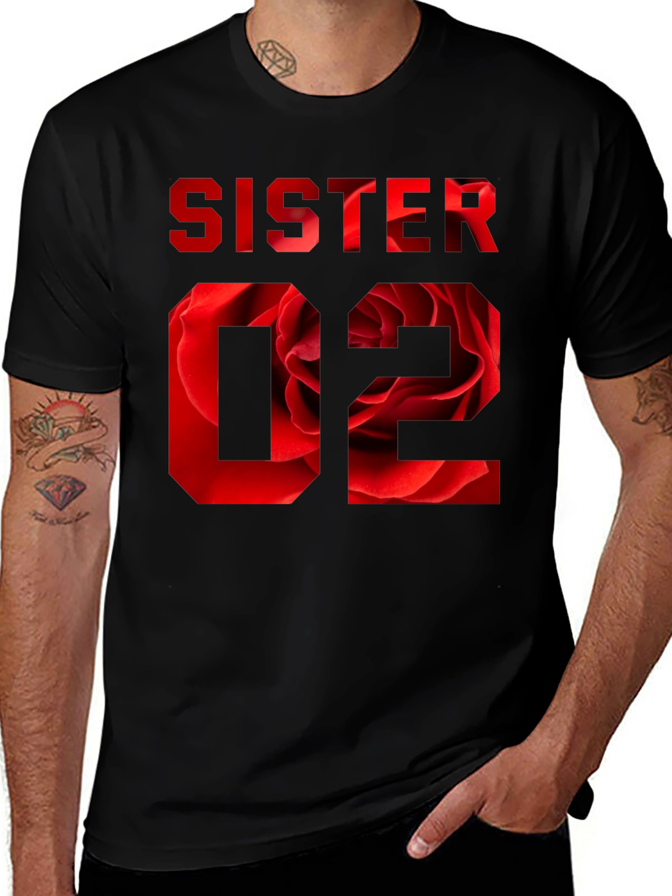 Sister 02 Floral Graphic T-Shirt