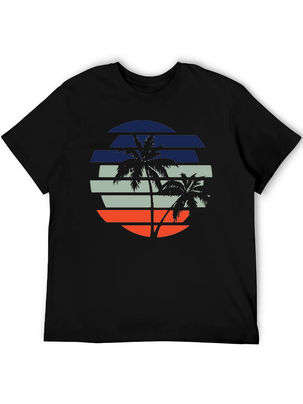 Retro Palm Tree Sunset Graphic T-Shirt